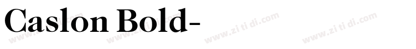 Caslon Bold字体转换